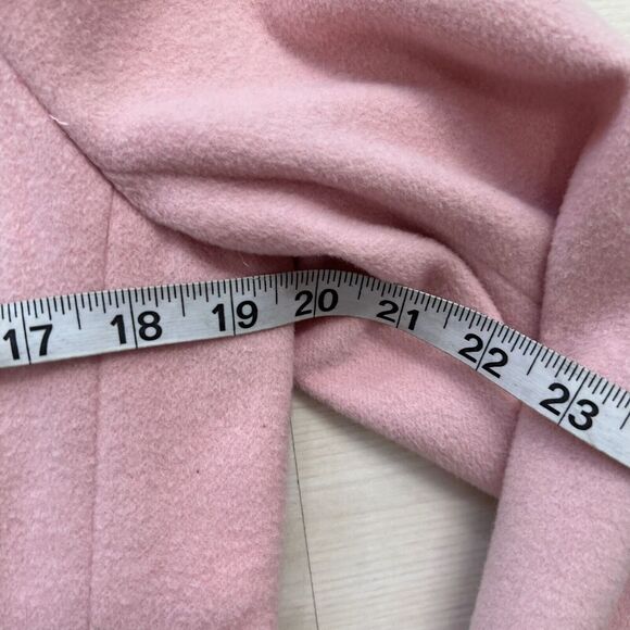 Dana Buchman Petite Blazer Size 12P Pink Wool Angora Blend Gold Buttons Lined - Picture 13 of 14